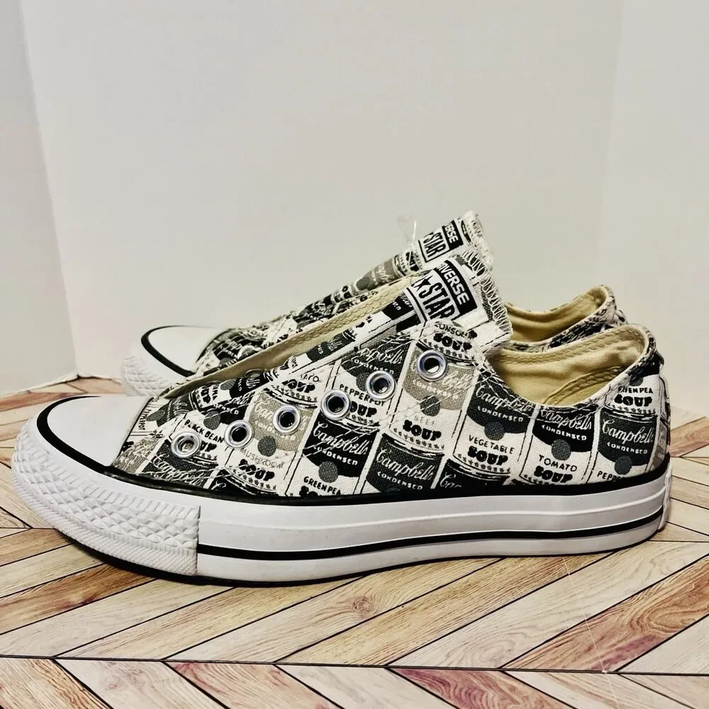 Converse Andy Warhol Sneakers M 4.5 W 6.5 Pop Art Edition Campbell Soup Black - Picture 2 of 9